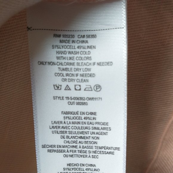 Joie Sirena Linen Blend Utility Military Jacket Belt Shell Pink Women Size L - Picture 14 of 14